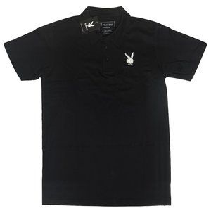 Playboy x Pacsun Embroidered Logo Black Polo Tee